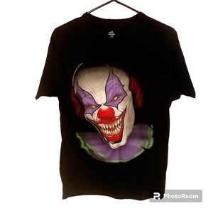Men’s Scary Clown Horror Pennywise IT Movie Gore Halloween T-Shirt Size Small